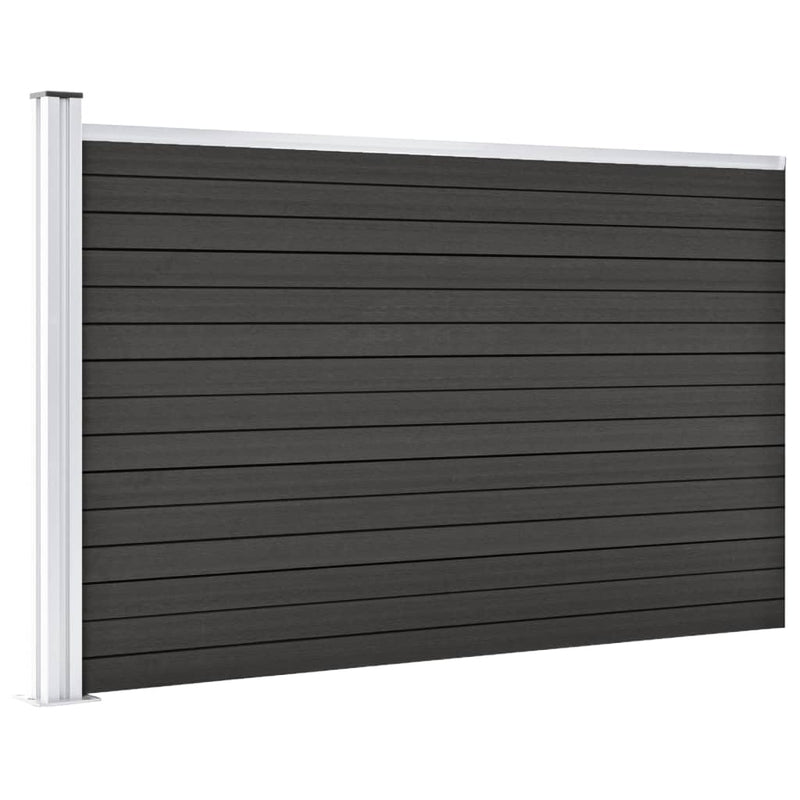 vidaXL szürke WPC kerti kerítés 175 x 105 cm