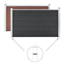 vidaXL 2 db acél WPC kerítéscövek 40 cm