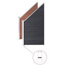 vidaXL 2 db acél WPC kerítéscövek 40 cm