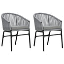 vidaXL 2 db antracitszürke PE rattan kerti szék