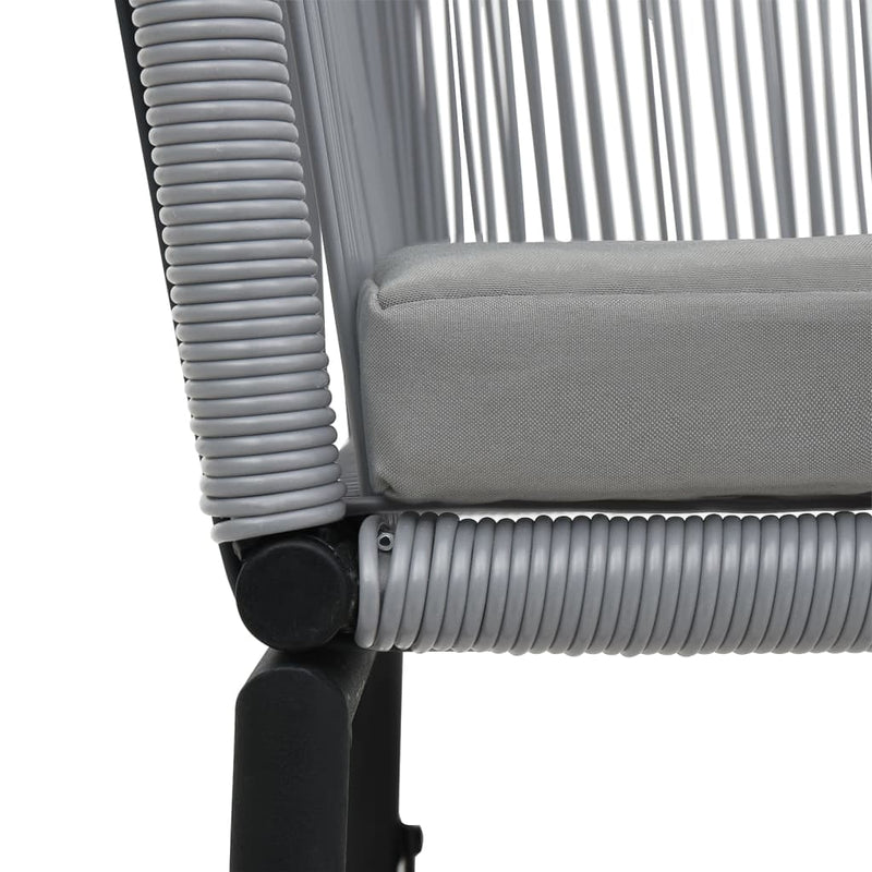 vidaXL 2 db antracitszürke PE rattan kerti szék