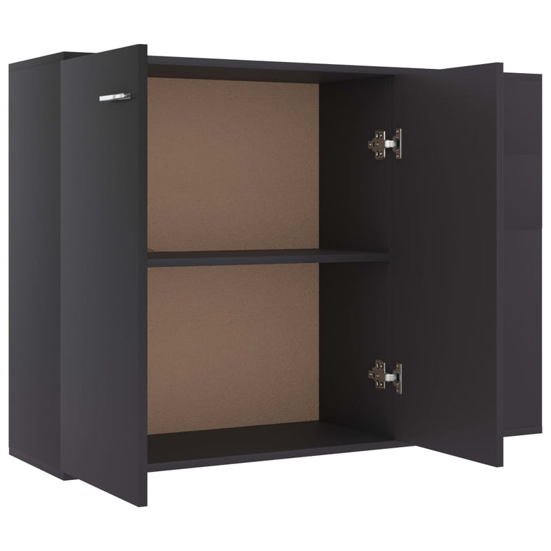 vidaXL szürke szerelt fa tálalószekrény 105 x 30 x 75 cm