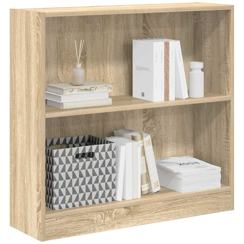 vidaXL sonoma tölgy színű szerelt fa könyvszekrény 80x24x75 cm