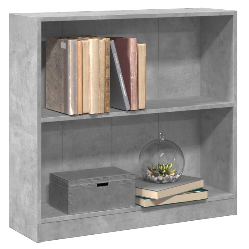 vidaXL betonszürke forgácslap könyvespolc 80 x 24 x 75 cm