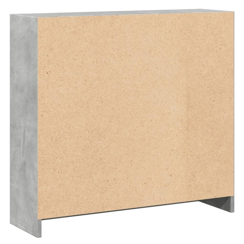 vidaXL betonszürke forgácslap könyvespolc 80 x 24 x 75 cm