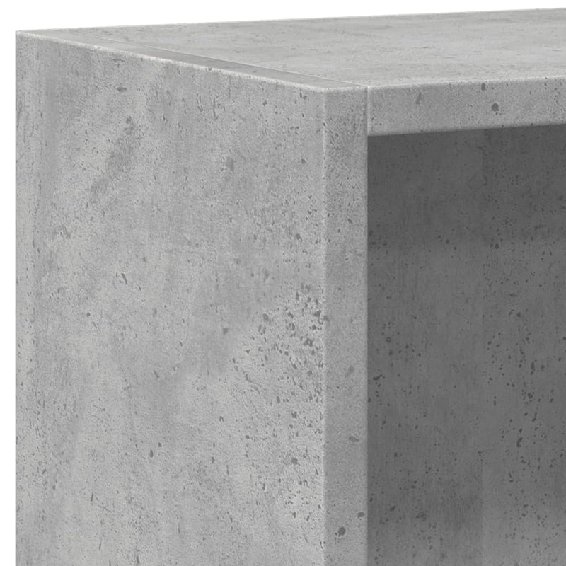 vidaXL betonszürke forgácslap könyvespolc 80 x 24 x 75 cm