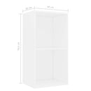 vidaXL fehér szerelt fa könyvespolc 40x30x76,5 cm