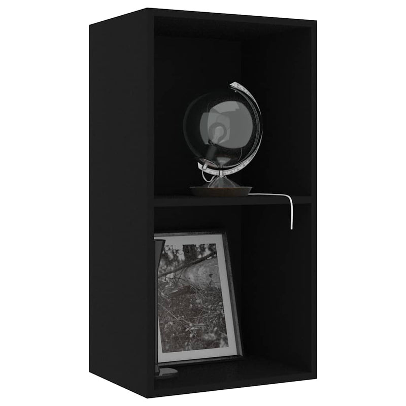 vidaXL fekete szerelt fa könyvszekrény 40x30x76,5 cm