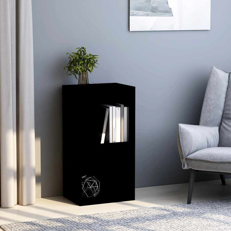 vidaXL fekete szerelt fa könyvszekrény 40x30x76,5 cm