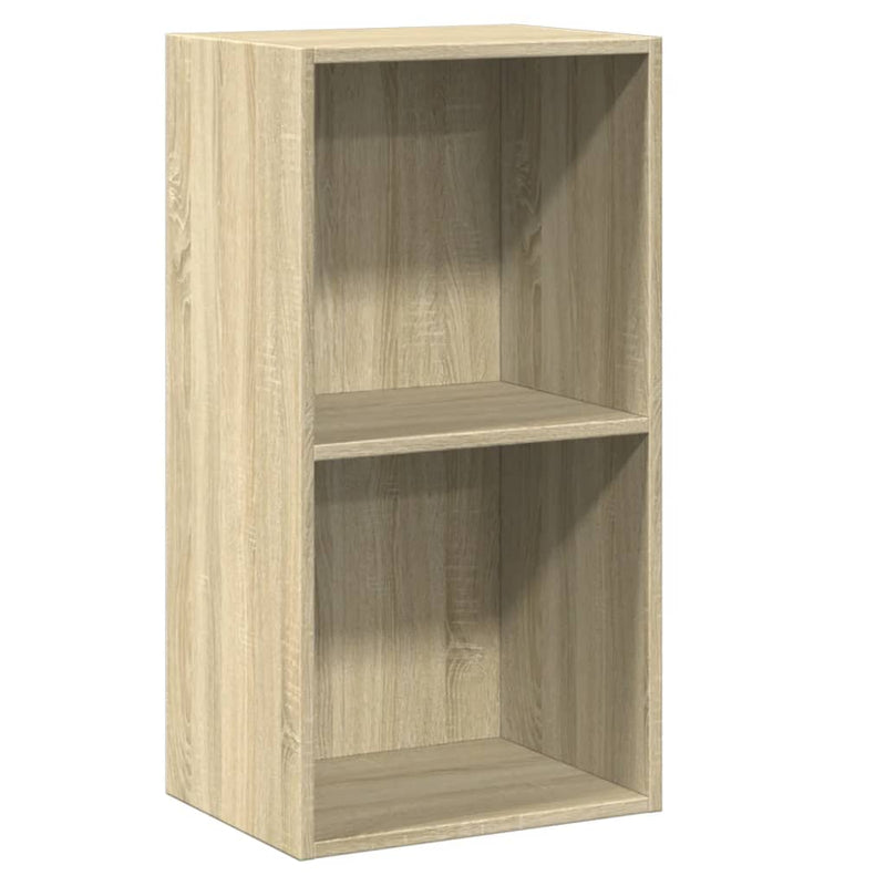 vidaXL 2-szintes sonoma színű szerelt fa könyvszekrény 40x30x76,5 cm