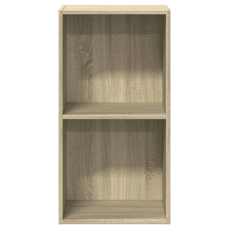 vidaXL 2-szintes sonoma színű szerelt fa könyvszekrény 40x30x76,5 cm