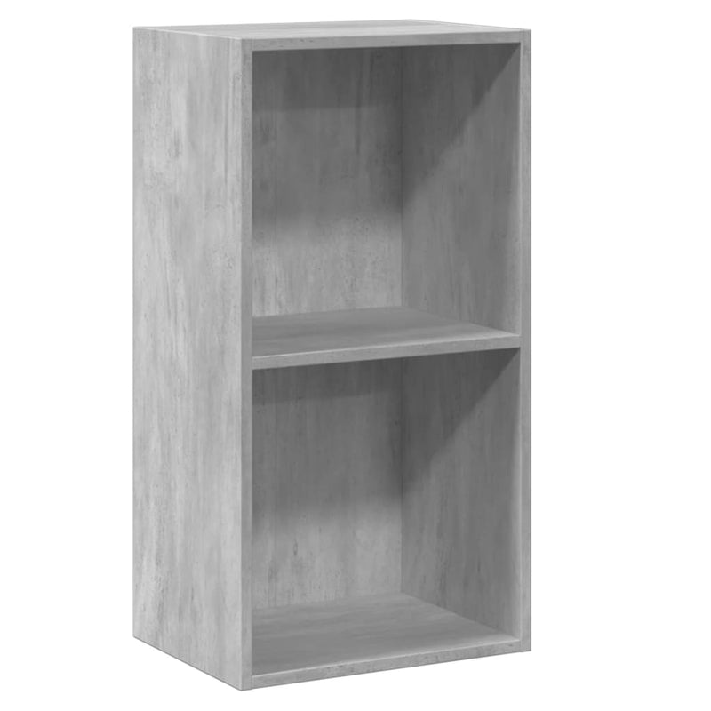 vidaXL 2-szintes betonszürke forgácslap könyvszekrény 40x30x76,5 cm