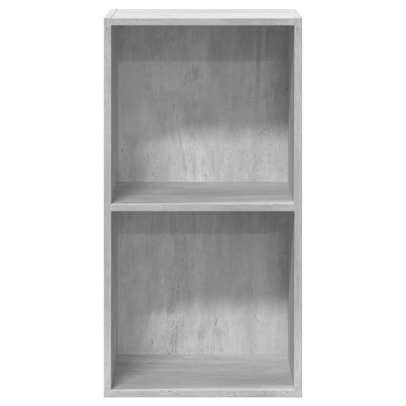 vidaXL 2-szintes betonszürke forgácslap könyvszekrény 40x30x76,5 cm