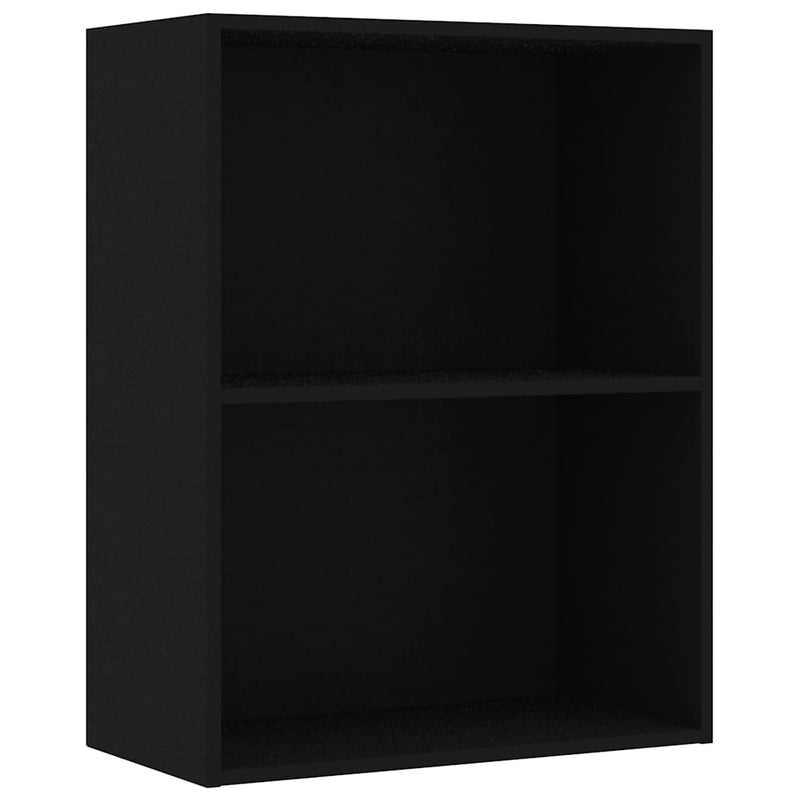 vidaXL fekete szerelt fa könyvszekrény 60x30x76,5 cm