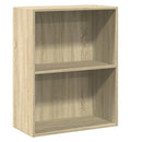 vidaXL 2-szintes sonoma színű forgácslap könyvszekrény 60x30x76,5 cm