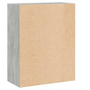 vidaXL 2 szintes betonszürke forgácslap könyvszekrény 60x30x76,5 cm
