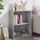 vidaXL 2 szintes betonszürke forgácslap könyvszekrény 60x30x76,5 cm