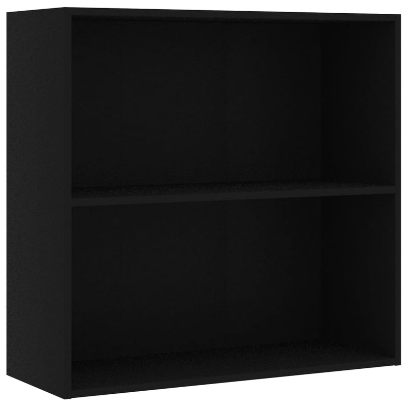 vidaXL fekete szerelt fa könyvespolc 80x30x76,5 cm
