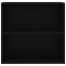 vidaXL fekete szerelt fa könyvespolc 80x30x76,5 cm