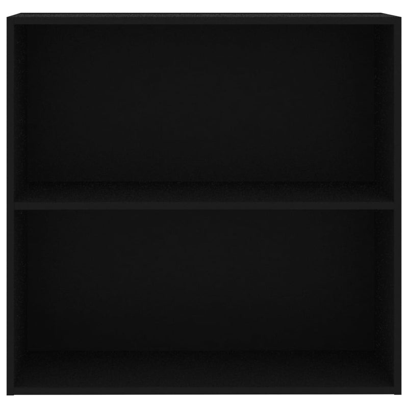 vidaXL fekete szerelt fa könyvespolc 80x30x76,5 cm