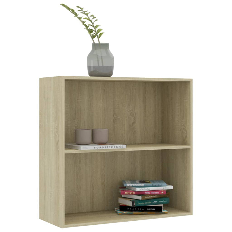 vidaXL sonoma tölgy színű szerelt fa könyvszekrény 80x30x76,5 cm