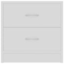 vidaXL 2 db fehér szerelt fa éjjeliszekrény 40 x 30 x 40 cm