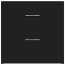 vidaXL fekete szerelt fa éjjeliszekrény 40 x 30 x 40 cm