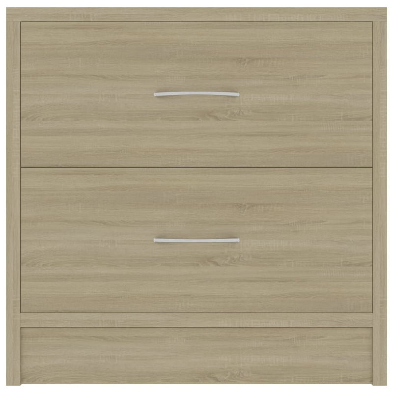 vidaXL 2 db sonoma tölgy színű szerelt fa éjjeliszekrény 40x30x40 cm