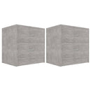 vidaXL 2 db betonszürke szerelt fa éjjeliszekrény 40 x 30 x 40 cm