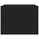 vidaXL 2 db fekete szerelt fa éjjeliszekrény 40 x 30 x 30 cm