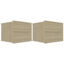 vidaXL 2 db sonoma tölgy színű szerelt fa éjjeliszekrény 40x30x30 cm