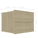 vidaXL 2 db sonoma tölgy színű szerelt fa éjjeliszekrény 40x30x30 cm