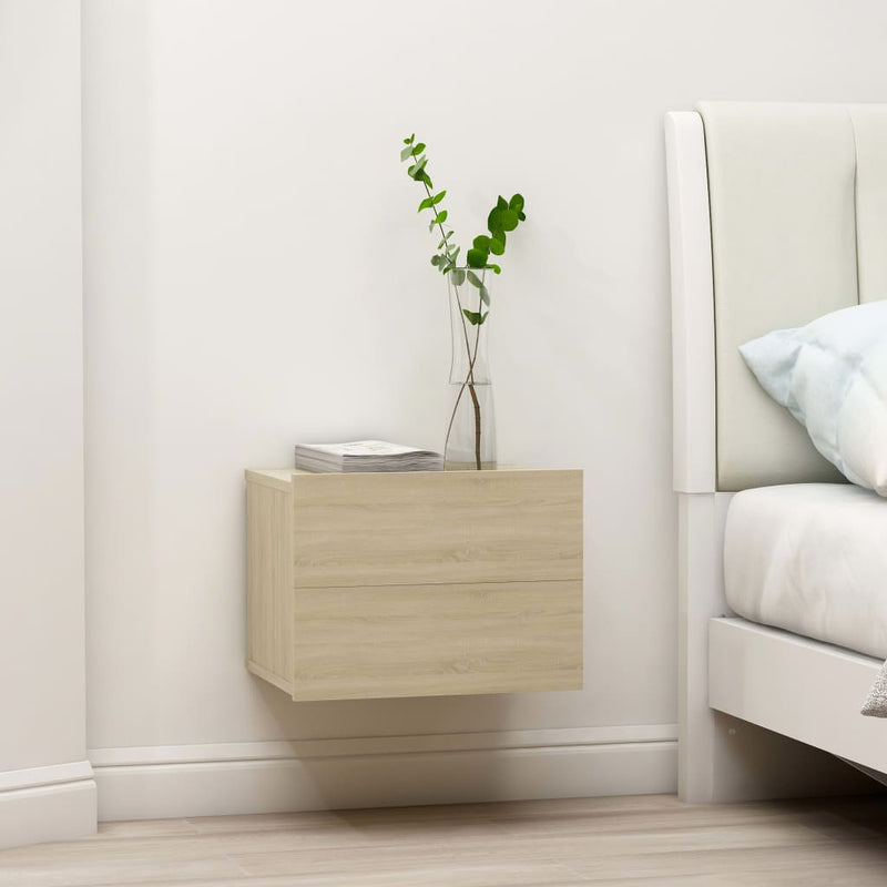 vidaXL 2 db sonoma tölgy színű szerelt fa éjjeliszekrény 40x30x30 cm