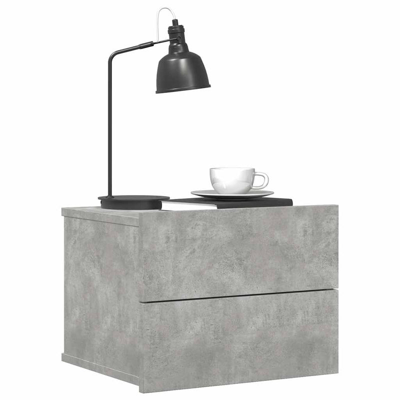 vidaXL betonszürke szerelt fa éjjeliszekrény 40 x 30 x 30 cm