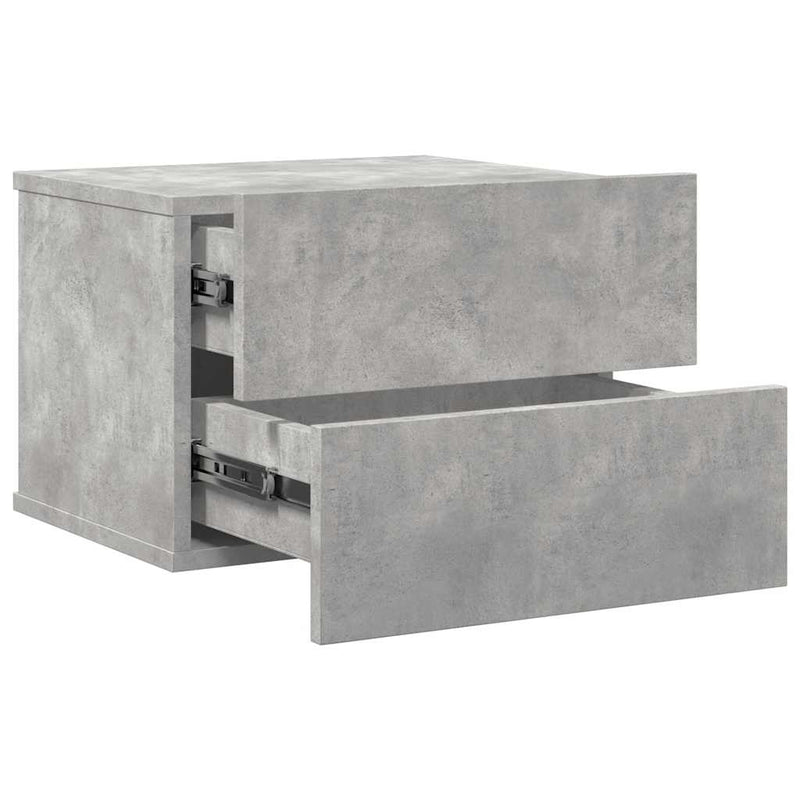 vidaXL betonszürke szerelt fa éjjeliszekrény 40 x 30 x 30 cm