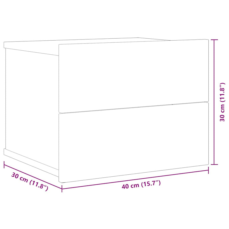 vidaXL betonszürke szerelt fa éjjeliszekrény 40 x 30 x 30 cm