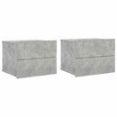 vidaXL 2 db betonszürke szerelt fa éjjeliszekrény 40 x 30 x 30 cm