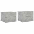vidaXL 2 db betonszürke szerelt fa éjjeliszekrény 40 x 30 x 30 cm