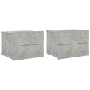 vidaXL 2 db betonszürke szerelt fa éjjeliszekrény 40 x 30 x 30 cm