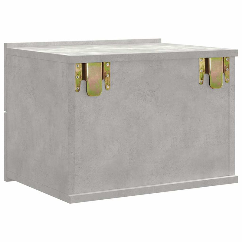 vidaXL 2 db betonszürke szerelt fa éjjeliszekrény 40 x 30 x 30 cm