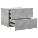 vidaXL 2 db betonszürke szerelt fa éjjeliszekrény 40 x 30 x 30 cm