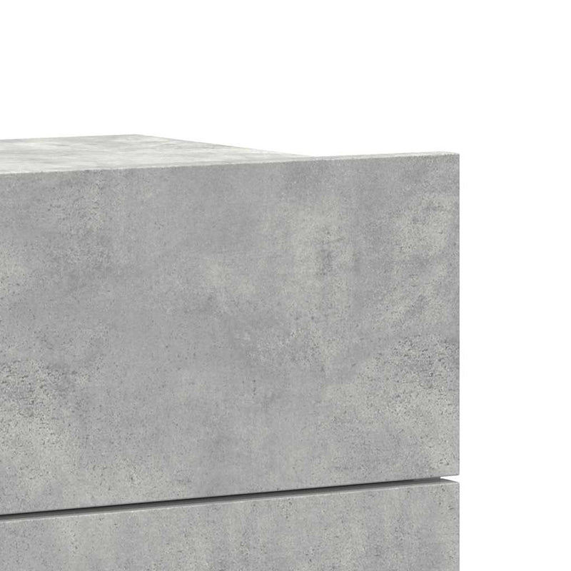 vidaXL 2 db betonszürke szerelt fa éjjeliszekrény 40 x 30 x 30 cm