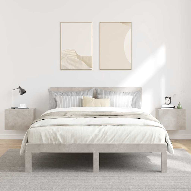 vidaXL 2 db betonszürke szerelt fa éjjeliszekrény 40 x 30 x 30 cm