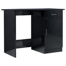 vidaXL magasfényű fekete forgácslap íróasztal 100 x 50 x 76 cm