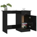 vidaXL magasfényű fekete forgácslap íróasztal 100 x 50 x 76 cm