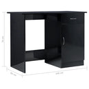 vidaXL magasfényű fekete forgácslap íróasztal 100 x 50 x 76 cm