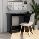 vidaXL magasfényű fekete forgácslap íróasztal 100 x 50 x 76 cm