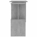 vidaXL betonszürke szerelt fa sarokasztal 200 x 50 x 76 cm