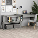 vidaXL betonszürke szerelt fa sarokasztal 200 x 50 x 76 cm