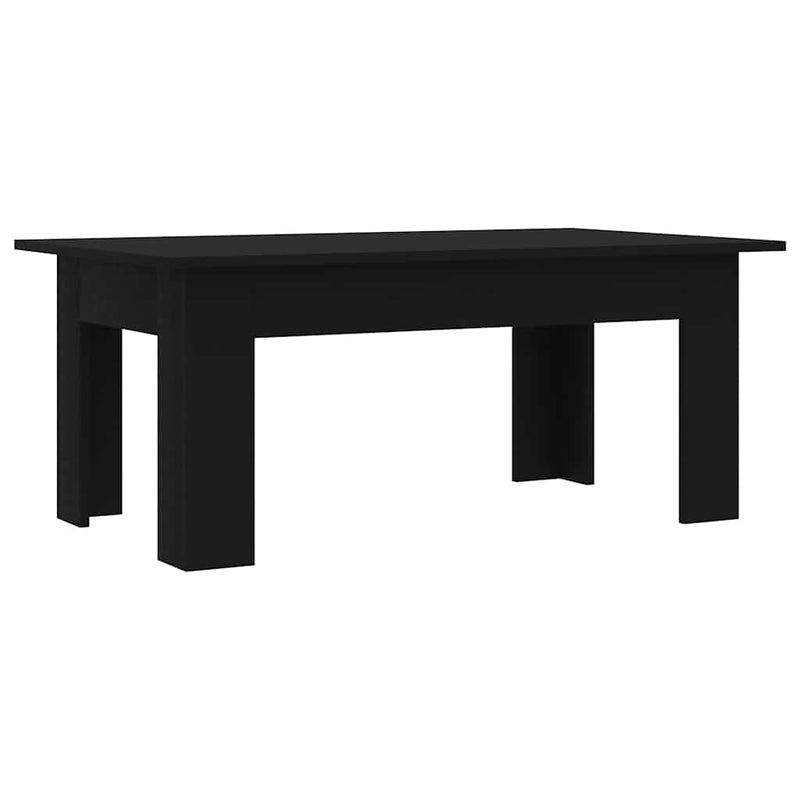 vidaXL fekete szerelt fa dohányzóasztal 100 x 60 x 42 cm
